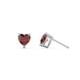 thumbnail image 2 of Heart Birthstone Stud Earrings, 2 of 4
