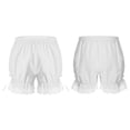 thumbnail image 5 of iiniim Kids Girls Ruffled Lace Hem Bloomer Shorts Breathable Safety Pants White 130, 5 of 7