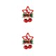thumbnail image 3 of Cateissary Colgante de Navidad Estrella Campana Chimenea Decoración colgante Elegante Escaparate reutilizable Decorativo Decoración de Navidad Rojo 2Conjunto, 3 of 6