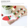 thumbnail image 2 of LOLIPPYY Set of 2 Wooden Beaded Tassel Garlands with Strawberry Wood Beads, Decorative Home Hanging Ornaments, 2 of 7