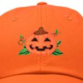 thumbnail image 2 of DALIX Jack-O-Lantern Halloween Pumpkin Hat Mens Womens Baseball Cap in Orange, 2 of 7
