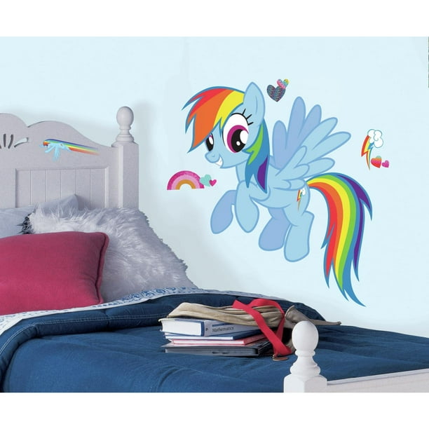 My Little Pony RAINBOW DASH Peel & Stick Giant Wall Decals Ponies Kids