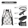 thumbnail image 4 of Rateoe Funny Chicken Pattern Durable Student Backpack Laptop Bag- Ergonomic Design, Waterproof Twill Fabric - Ideal for School, Travel, and Outdoor Activities, 4 of 6