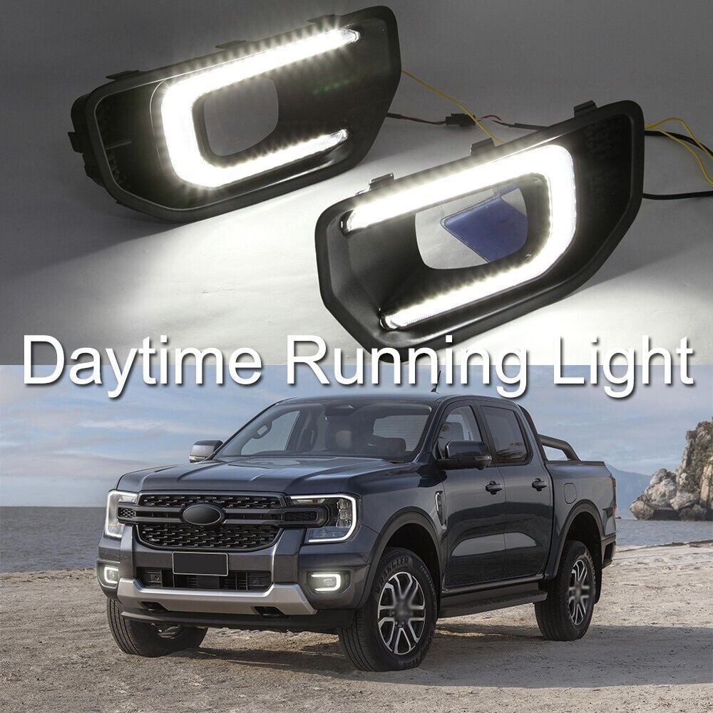 Woudy LED Daytime Running Fog Light Turn Signal Lamp DRL for Ford Ranger 2022 2023