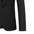 thumbnail image 4 of Handshe Men's Suit Blazer Set, Solid Color Notched Lapel Long Sleeve with Pocket, Single Button Formal Business Attire for Wedding and Office, 4 of 4