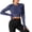 Navy, variant on SBYOJLPB Long Sleeve Tops for Women Round-Neck Solid Color Sports Top
