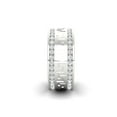 thumbnail image 3 of Forever Jewels 1 CT Round Moissanite Men Eternity Wedding Band Ring 14K White Gold Plated, 3 of 5
