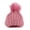 Hot Pink, variant on Hwmodou Toddler Winter Hat Children Baby Knitting Wool Hemming Hat Keep Warm Hiarball Rhinestone Cap Kids Beanie