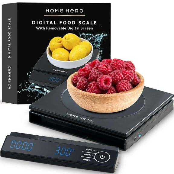 Digital Food Scale - Kitchen Scale for Food Ounces and Grams, Digital Weight (Black)