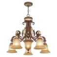 thumbnail image 2 of Livex Lighting Villa Verona Chandelier in Verona Bronze with Aged Gold Leaf, 2 of 15