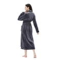 thumbnail image 3 of Forro polar largo y cálido de felpa Robe COOVA Premium para mujer, gris, 3 of 6