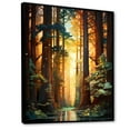 thumbnail image 2 of Designart "Shimmering Heights Redwood Majesty I" Landscape & Nature Floater Framed Canvas Print, 2 of 7