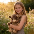thumbnail image 6 of Brenberke Adorable Highland Cow Plush Toy - Soft Furry Cuddly Stuffed Animal For Stress Relief & Emotional Comfort, Cute Home Decor, Perfect Year of The Horse 2026 & Valentine's Day Gift, 17.7in, 6 of 8