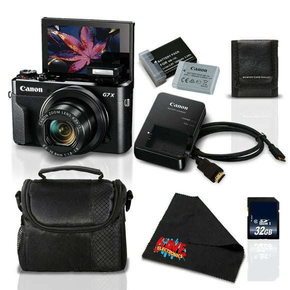 Canon PowerShot G7 X Mark II Digital Camera, 20.1MP, Full HD Video Bundle with 32GB Card & Accessories (International Model)