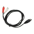 thumbnail image 4 of Adapter Cable, Male To Female Free Bending Double Shielding Tight Connection Professional Manufacturing PVC DIN 5PIN To 2RCA Adapter Cable  for Speaker, 4 of 7