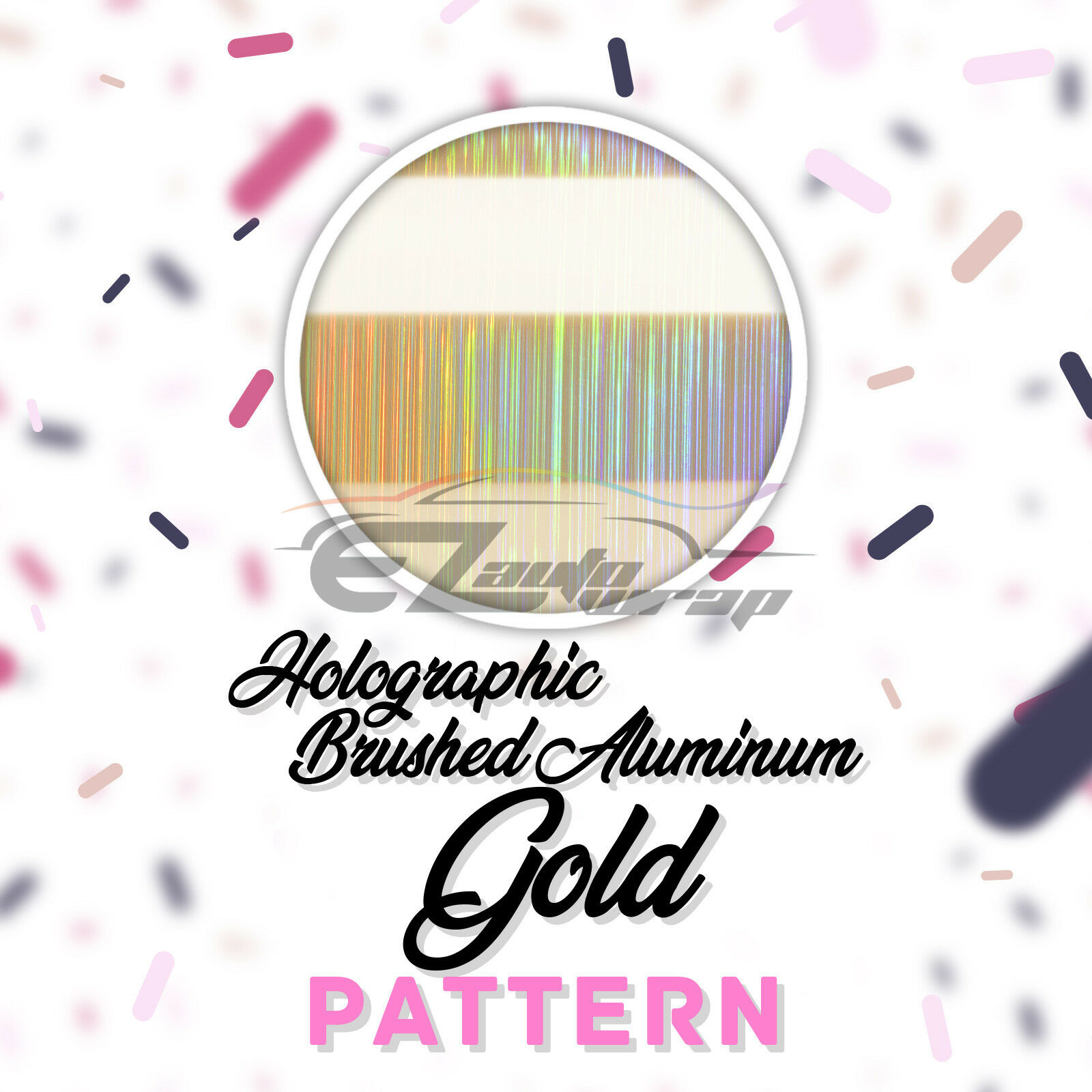 Essmo™ Holographic Gold Aluminum Heat Transfer Vinyl HTV T-Shirt 20" Iron Press SP03 20"x240"
