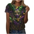 thumbnail image 2 of Ounisa St Patty's Day Shirt Women 2025 Casual Plus Size Short Sleeve Irish Clover Shirts Funny Saint Patrick's Tunic Tops, 2 of 6
