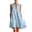Blue, variant on Womens V Neck Dress Mini Tanks Sundress Summer Sleeveless Dresses Flowy Hem Tank Tops Vacation Blouse