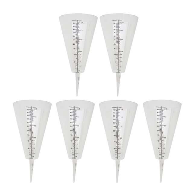 Medidor de lluvia de fácil lectura con capacidad de 6 piezas de 2 pulgadas Medidor de lluvia de tubo de plástico DYNWAVEMX Medidor de pluviómetro en cascada