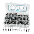 thumbnail image 2 of Rongfmy 500Pcs Rivets Aluminum Steel Open End Rivets with Divider Labeled Case Black, 2 of 9