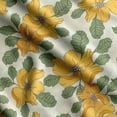 thumbnail image 1 of Soimoi Chinese Floral Print,Cotton Cambric, Quilting Fabric Sold by The Yard 42 Inch Wide, Medium Weight Cotton Fabric, SewingSupplies,Yellow, 1 of 5