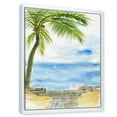 thumbnail image 3 of Designart 'Palm Beach Resort At Sunrise II' Nautical & Coastal Framed Canvas Wall Art Print, 3 of 5