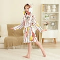 thumbnail image 4 of FORMRS Niños Bathrobe Unisex Hooded Robe Soft Plush Pajamas Sleepwear, Size 10-12T, Beach Crab, 4 of 7