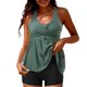 thumbnail image 1 of Trajes de baño para mujer Trajes de baño de dos piezas Camisetas sin mangas con estampado floral con pantalones cortos Trajes de baño con control de barriga OAVQHLG3B Store lin121212, 1 of 4