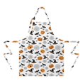 thumbnail image 2 of Halloween Witch Hats Pumpkins and Spider Webs Apron-Garden Aprons for Women with Pockets-Cotton Linen Waterproof Kitchen Cooking Gardening Aprons Adjustable for Kitchen,Cooking,BBQ and Salon 32"x27", 2 of 7