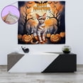 thumbnail image 4 of Mummy Abyssinian Happy Halloween with Pumpkins Bats Spooky Fun Tapestry Cat Lover Kitten Owner Gifts Wall Hanging Backdrop Home Decor - 00019, 4 of 5