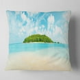 thumbnail image 2 of Designart Tropical Island Panorama - Photography Throw Pillow - 18x18, 2 of 5
