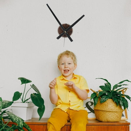 EXHUMKY Brown Retro Fashion Wall Clock with Big Pointer Gear Design for Home Decoration