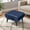Blue, variant on Leumius Leather Stool with Portable Handles and Metal Legs, Modern Minimalist Square Footrest with Hidden Storage Space for Living Room Black