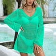 thumbnail image 4 of Aloohaidyvio Womens Swimsuit Cover Up Dresses V Neck Cap Sleeve Plus Size Bikini Swimwear Bathing Suit 2025, 4 of 4
