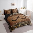 thumbnail image 3 of Homewish Fishing Hook 7 Pieces Bedding Comforter Set,Rustic Farmhouse Cabin Full Bedding Set,Countryside Autumn Leaves Fitted Sheet Flat Sheet For Teens,Super Cozy Room Decor Reversible, 3 of 8