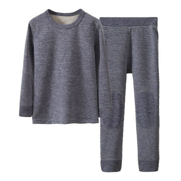 Hwmodou Boys Pajamas 2 Set Youth Kids Thermal Underwear Set Compression Shirt Leggings Pants Kids Base Layer Cold Weather Casual House And Outdoor Pajamas Set,3-16Y