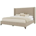thumbnail image 3 of Bowery Hill Modern Upholstered King Bed in Tan Performance Fabric, 3 of 10