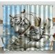 thumbnail image 1 of Cortina de ventana ABPHQTO de tigres blancos Panel de cortinas de cocina 130x210 cm (Dos piezas), 1 of 1