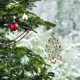 thumbnail image 3 of Colgante Navideño de Acrílico onlyliua con Esquejes Rojos y Piedras Preciosas Verdes, 3 of 7