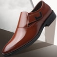 thumbnail image 7 of Xucatan Men's Dress Shoes Business Oxfords Patent Leather Dress Shoes Classic Loafers Formal Pointed Lace Up Business Tuxedo Shoes Gift, 7 of 7