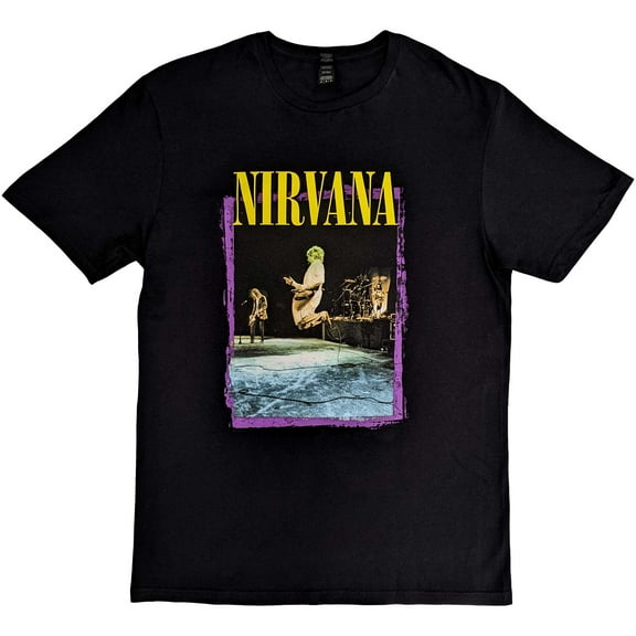 Men's Nirvana Stage Jump T-shirt Small Black