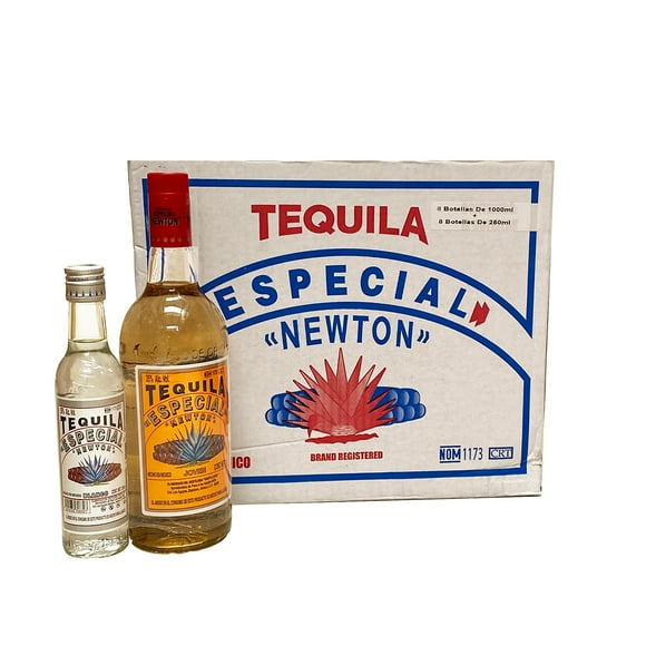 Caja Tequila Especial Newton Joven 1L con Pacha 200ml