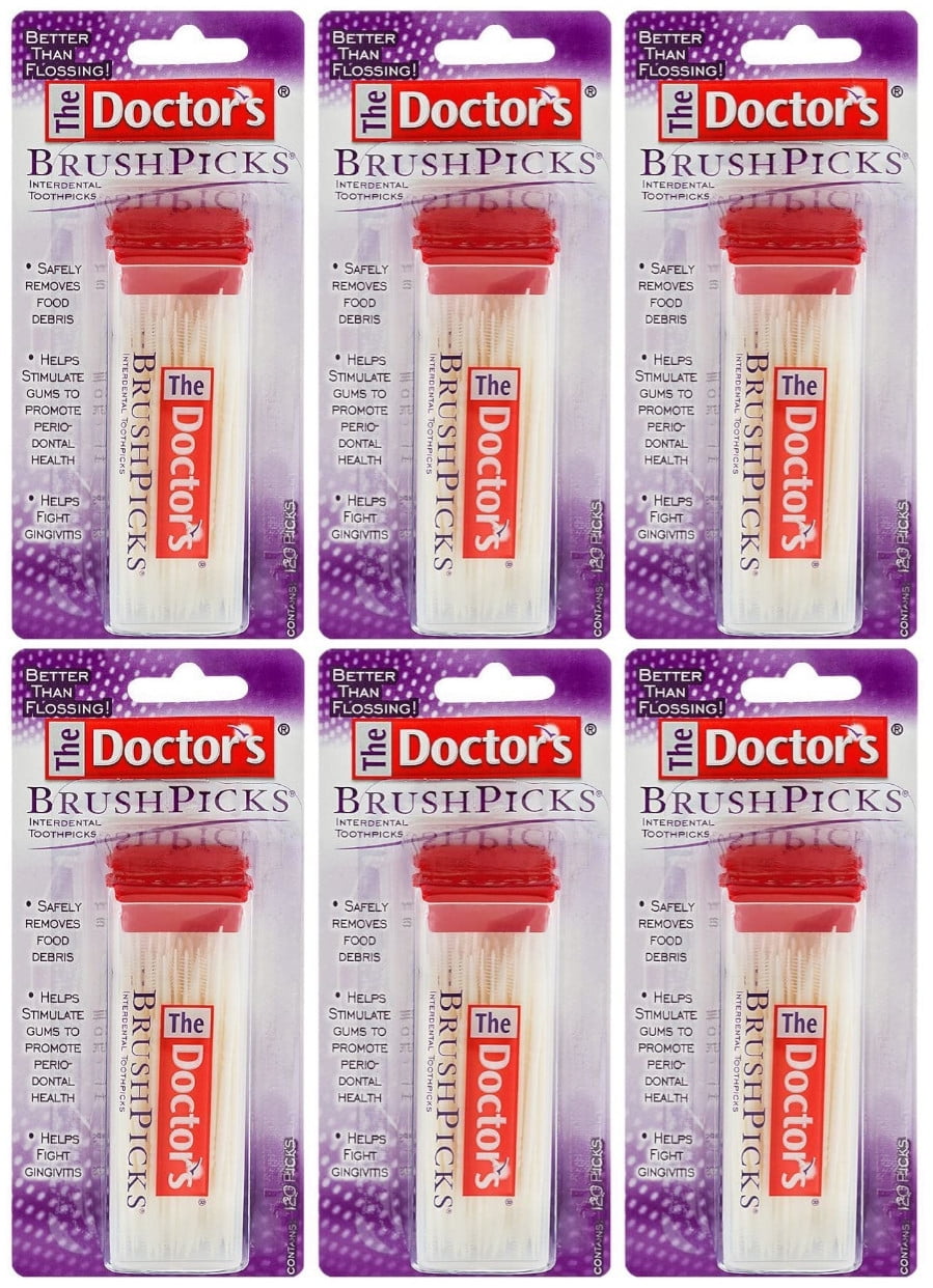 The Doctor's BrushPicks Interdental Helps Fight Gingivitis, 120ct, 6-Pack