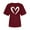 Wine1, variant on Posijego Valentines Day T-Shirt for Women Floral Heart Printed Short Sleeve Graphic Tees Spring Casual Summer Tunic Tops