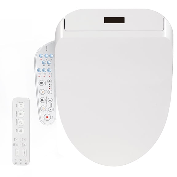 Kerde Smart Electronic Bidet Toilet Seat with Heated Seat and Dryer, Elongated White