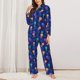 thumbnail image 2 of Balery Jellyfish colorful Conjunto de Pijama con Estampado para Mujer, Conjunto de Dos Piezas con Manga Larga, Ropa de Dormir Suave con Bolsillos, Pijamas Cómodos-Small, 2 of 7