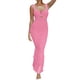 thumbnail image 3 of Lucakuins Vestido ajustado sin mangas para mujer, dobladillo de cola de pez, cuello en V, vestido de fiesta fruncido para cóctel, playa, club, ropa de calle Lucakuins  moda, 3 of 8
