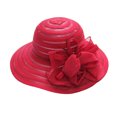 thumbnail image 2 of Cheers.US Women's Foldable Floral Fascinators Kentcky Derby Church Floppy Wide Brim Cloche Bowler Bucket Hat, 2 of 4