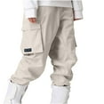 thumbnail image 2 of YOIAVIAOY Womens Snow Pants Winter Outdoor Cargo Pant Waterproof Winderproof Snow Suit Mountain Insulated Hiking Ski Pants Beige L, 2 of 4