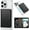 Black, variant on for Magsafe Wallet, 6 Card Holders with [ID Window] [RFID Blocking] for iPhone 16/15/14/13/12/Pro/Pro Max/Plus Series, PU Leather Magnetic Card Wallet for Men Women, Rose Gold